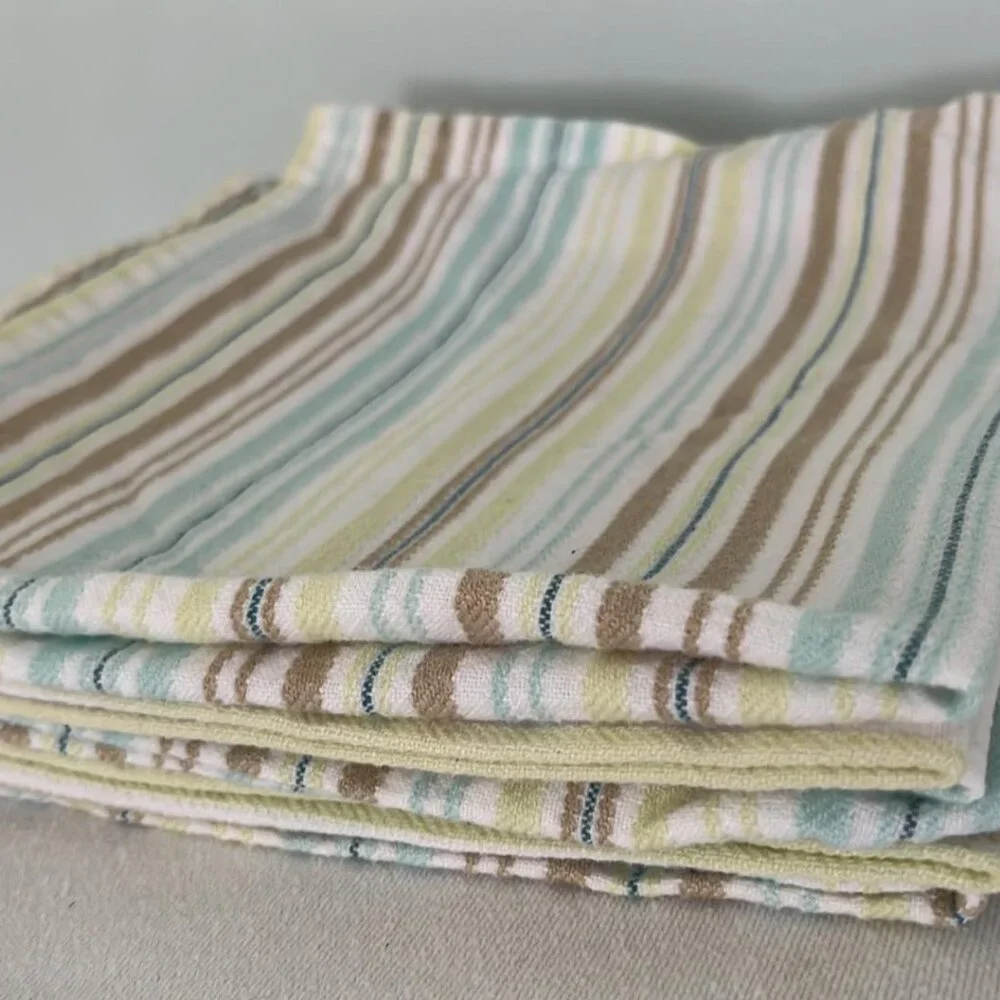 Kohls Linen Napkins Springtime Stripes Colors 20X20‎ set of 6